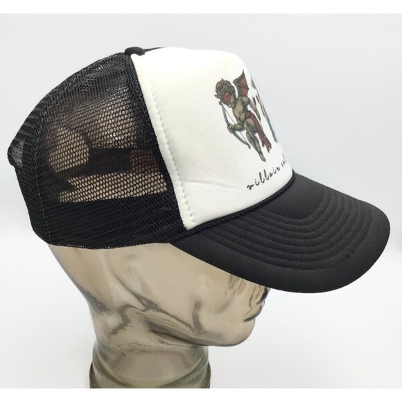 Vintage Nissin Villain Collection Trucker Hat Angel Devil Good Evil Snapback Cap - Picture 3 of 8